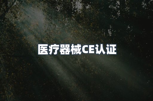 医疗器械CE认证